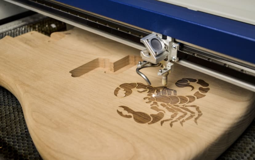 engraving wood with laser cutter