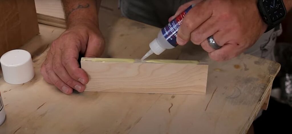 using ca glue on wood