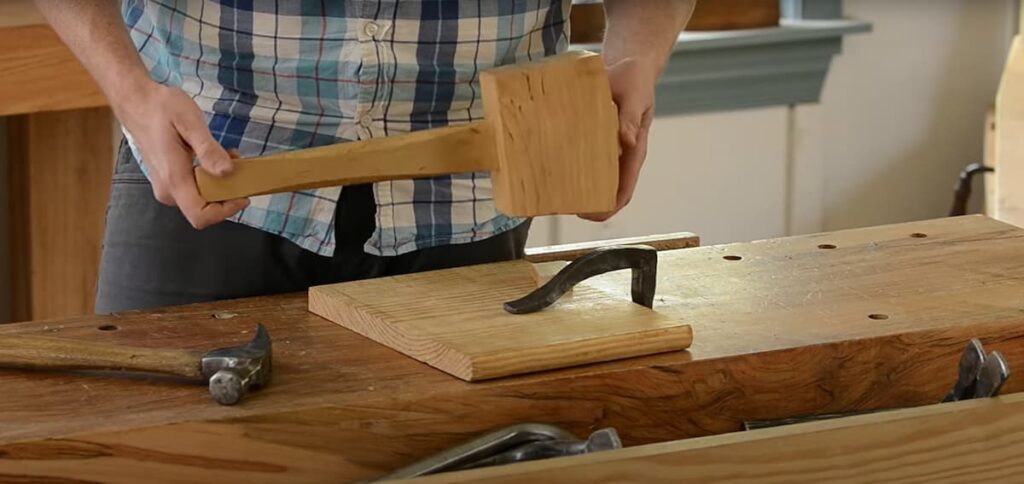 using a woodworking holdfast